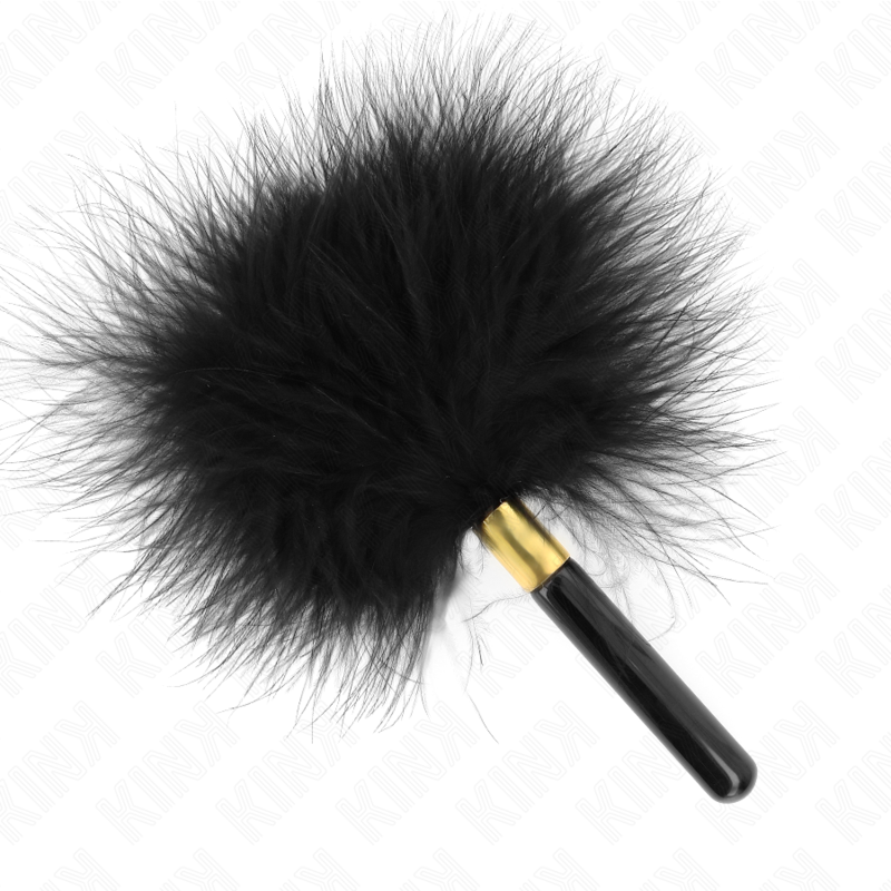 Comprar KINK Plumas Para Cosquillas Metal Dorado Negra 18 CM – Estimulación Sensorial Con Estilo Elegante-Noxtic