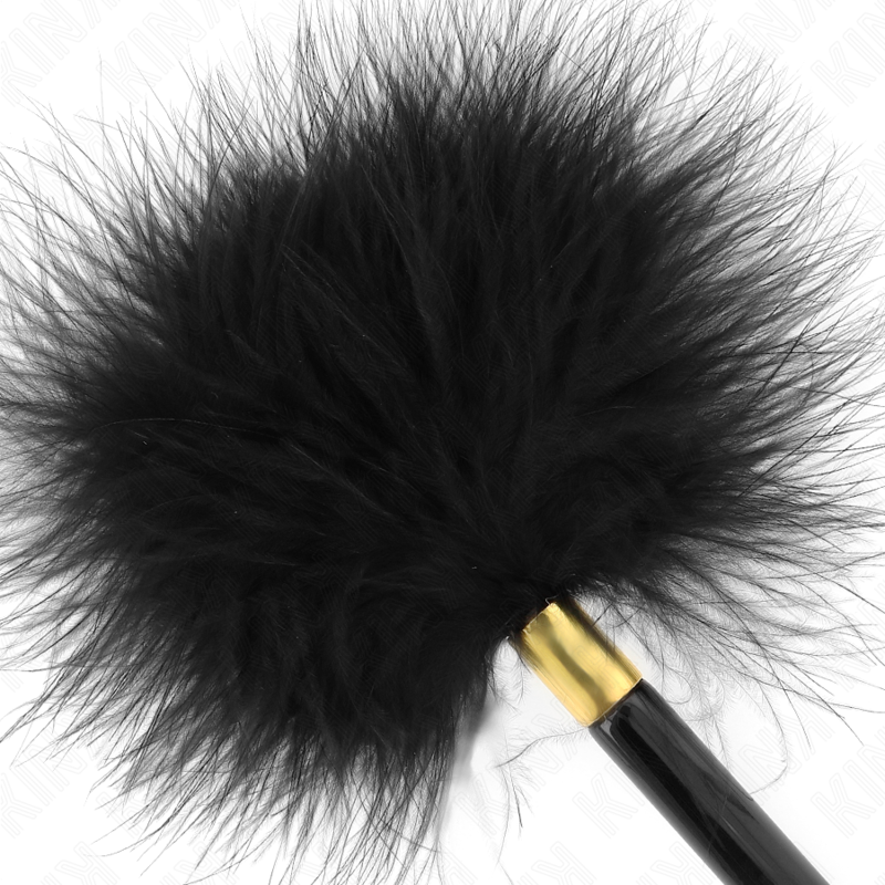 Comprar KINK Plumas Para Cosquillas Metal Dorado Negra 18 CM – Estimulación Sensorial Con Estilo Elegante-Noxtic