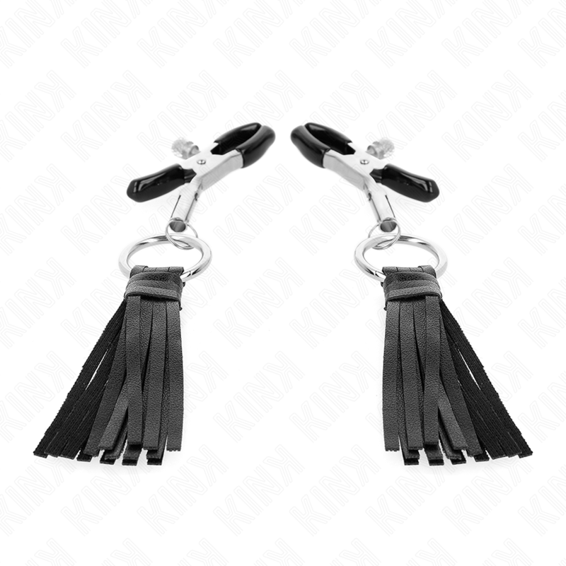 Comprar KINK Pinzas Para Pezones Con Borlas De Polipiel 6 Cm – Diseño Elegante Para Exploración Sensual-Noxtic