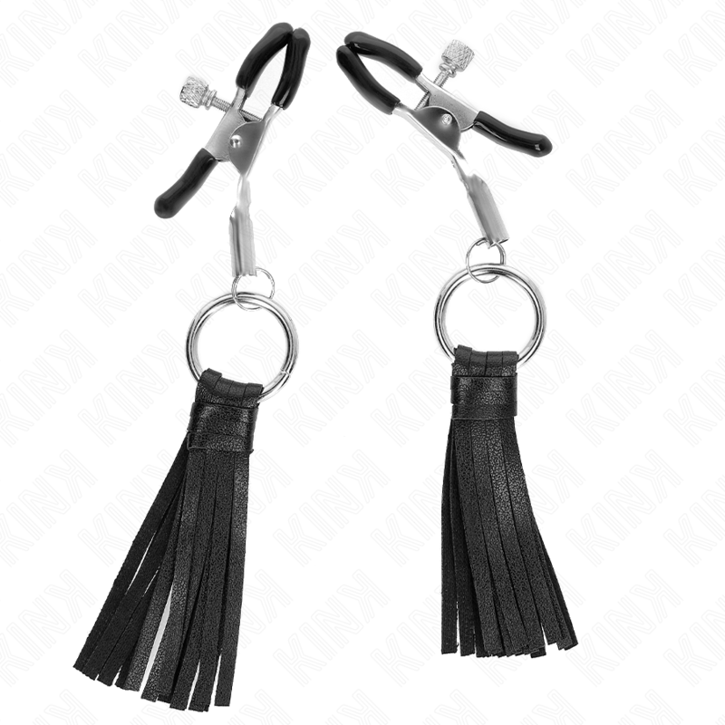 Comprar KINK Pinzas Para Pezones Con Borlas De Polipiel 6 Cm – Diseño Elegante Para Exploración Sensual-Noxtic