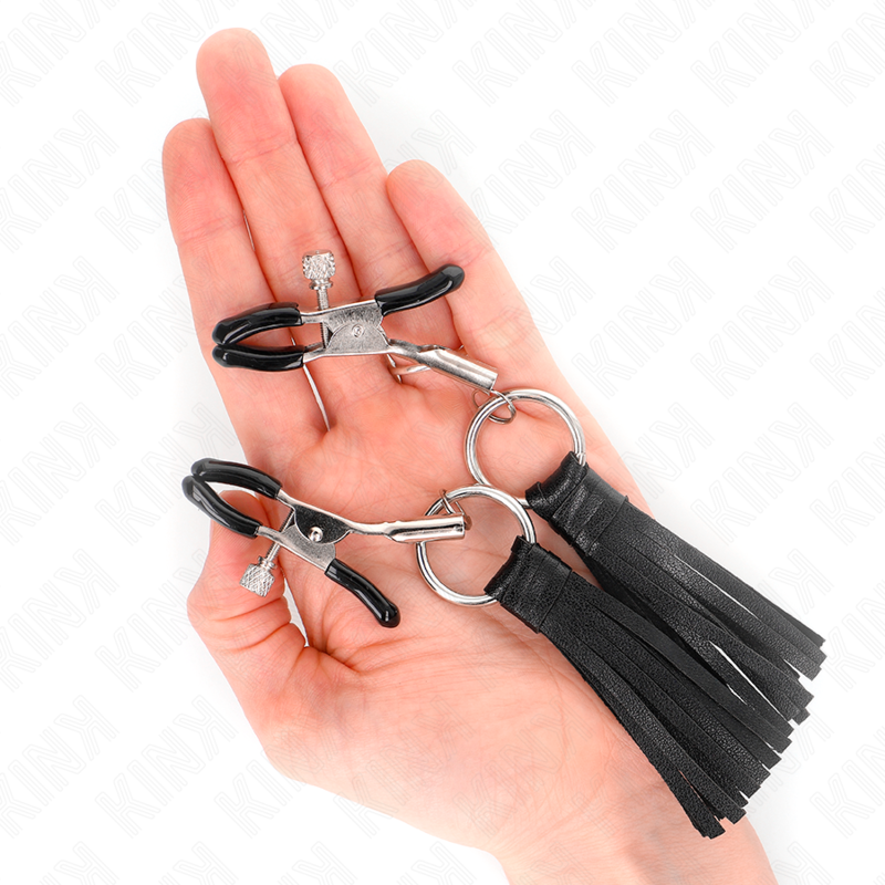 Comprar KINK Pinzas Para Pezones Con Borlas De Polipiel 6 Cm – Diseño Elegante Para Exploración Sensual-Noxtic
