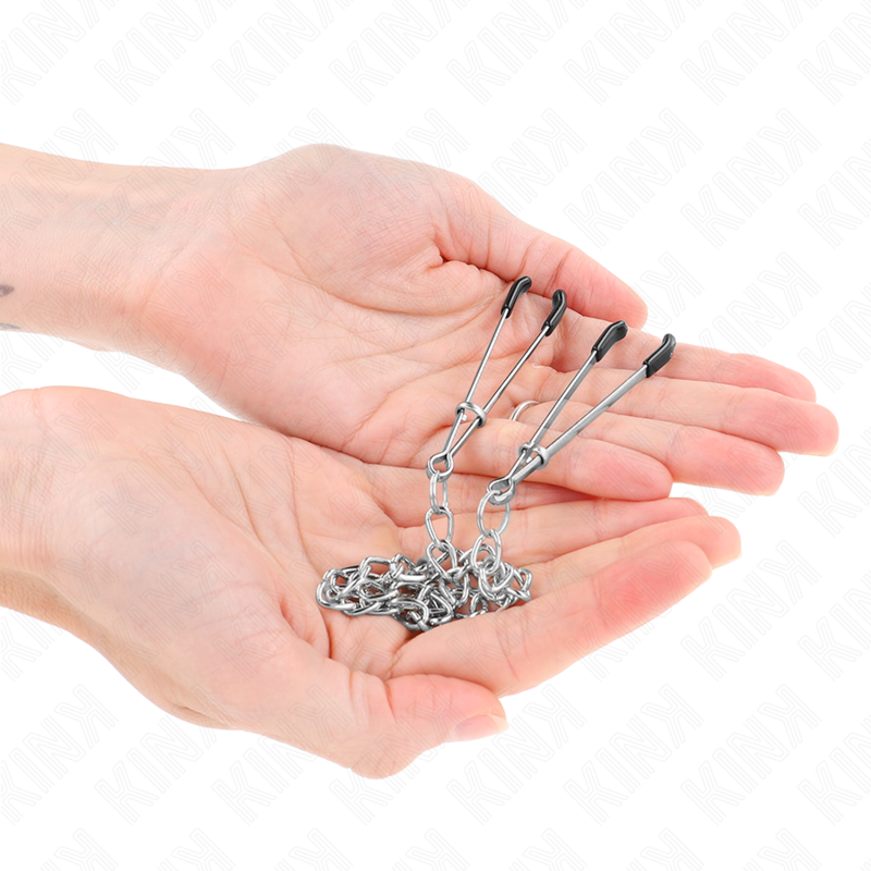 Comprar KINK Pinzas Para Pezones Con Cadena Gruesa 30 cm – Estimulación Sensorial Con Toque Sofisticado-Noxtic