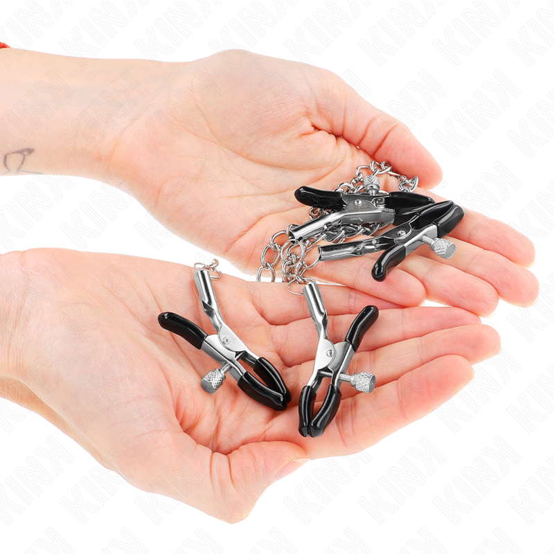 Comprar KINK Pinzas Ajustables Plateadas – Estimulación Con Diseño Elegante Para Mayor Placer-Noxtic