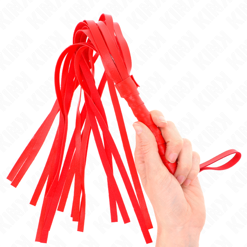 Comprar KINK Látigo Simple Rojo 45 CM – Diseño Elegante Para Explorar Placer Intimo-Noxtic