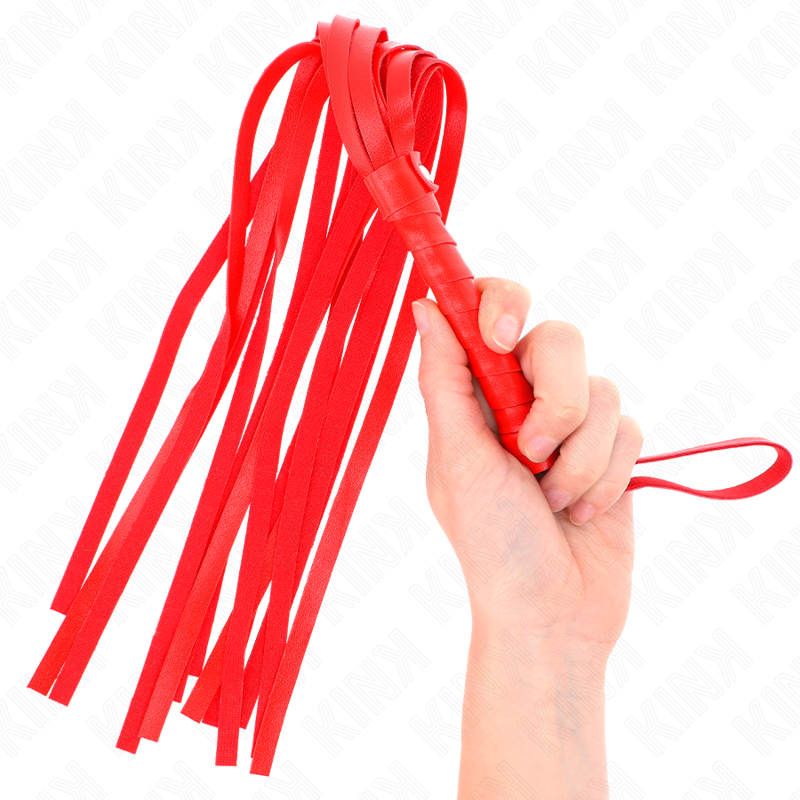 Comprar KINK Látigo Simple Rojo 45 CM – Diseño Elegante Para Explorar Placer Intimo-Noxtic