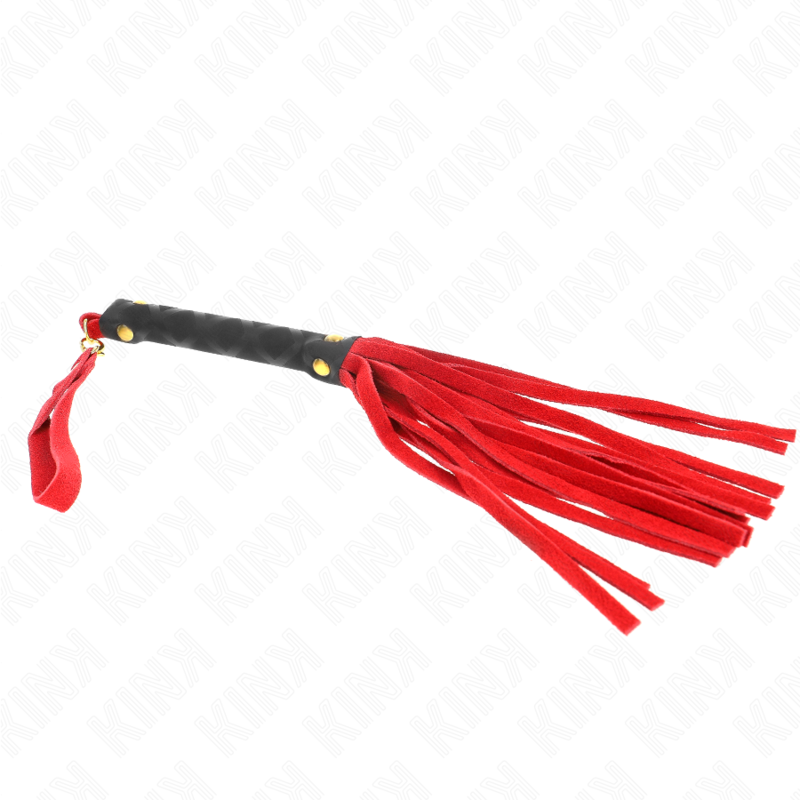 Comprar KINK Látigo Mini Piel De Ante Rojo 30 Cm – Accesorio Ideal Para Estimulación Sensorial Con Diseño Elegante-Noxtic