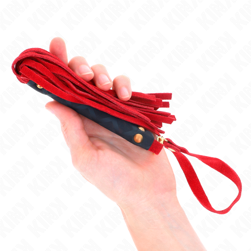 Comprar KINK Látigo Mini Piel De Ante Rojo 30 Cm – Accesorio Ideal Para Estimulación Sensorial Con Diseño Elegante-Noxtic