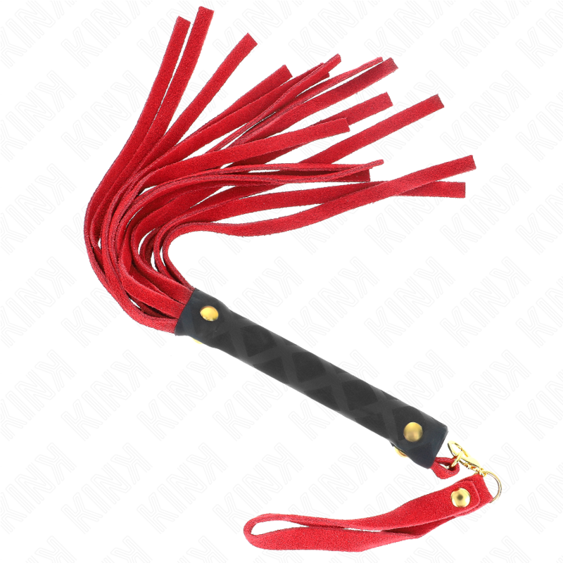 Comprar KINK Látigo Mini Piel De Ante Rojo 30 Cm – Accesorio Ideal Para Estimulación Sensorial Con Diseño Elegante-Noxtic