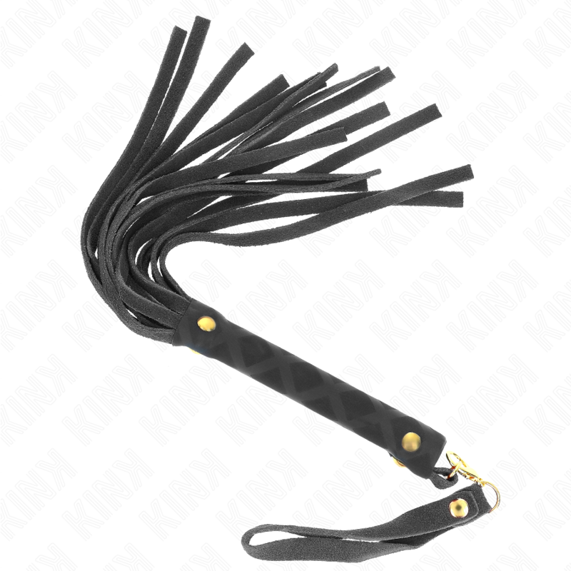 Comprar KINK Látigo Mini Piel De Ante Negro 30 Cm – Juguete Erótico Para Estimulación Sensorial Elegante-Noxtic