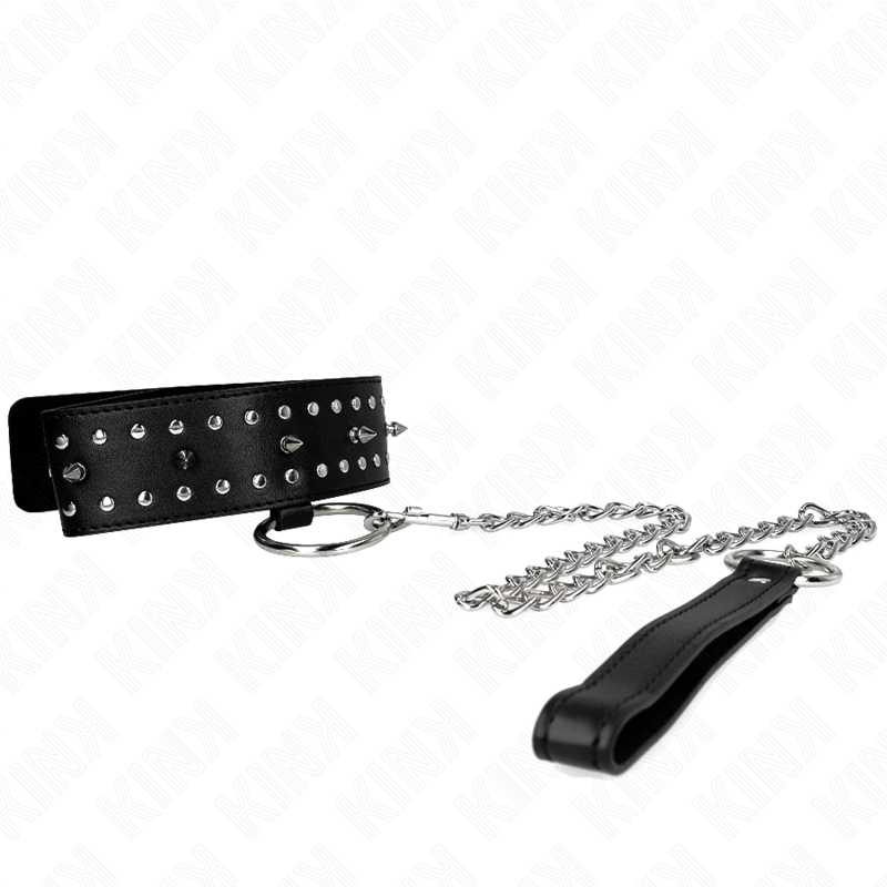 Comprar KINK Collar Con Correa Ajustable – Diseño Elegante Con Tachuelas Plateadas Para Control Y Estilo-Noxtic