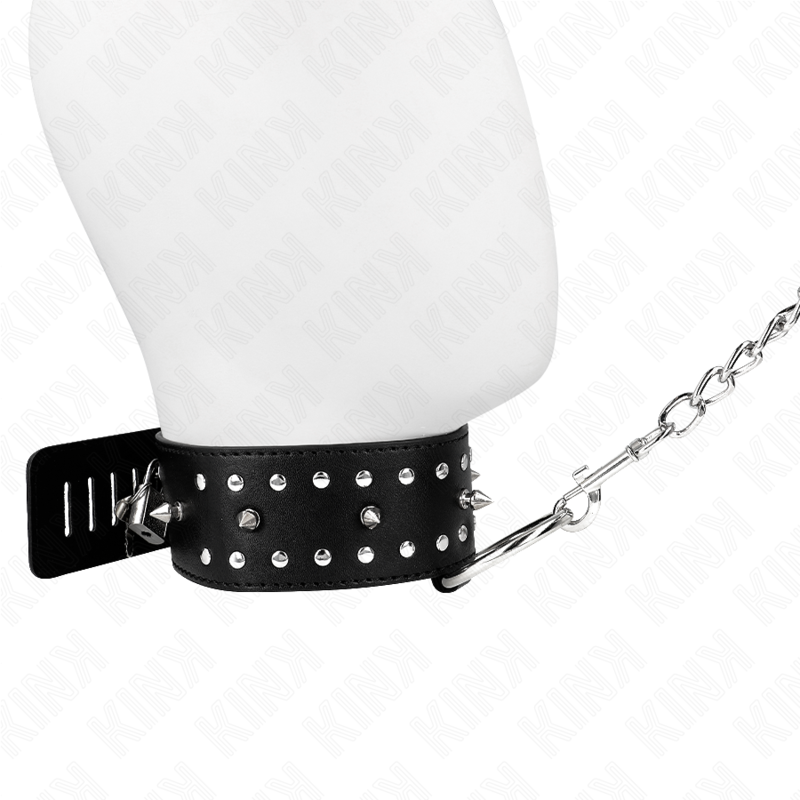 Comprar KINK Collar Con Correa Ajustable – Diseño Elegante Con Tachuelas Plateadas Para Control Y Estilo-Noxtic