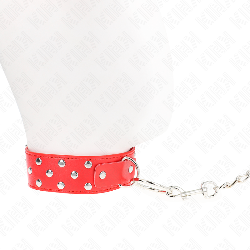 Comprar KINK Collar Con Correa Roja – Diseño Ajustable Para Comodidad Y Estilo En Juegos De Sumisión-Noxtic