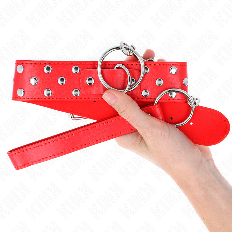 Comprar KINK Collar Con Correa Roja – Diseño Ajustable Para Comodidad Y Estilo En Juegos De Sumisión-Noxtic