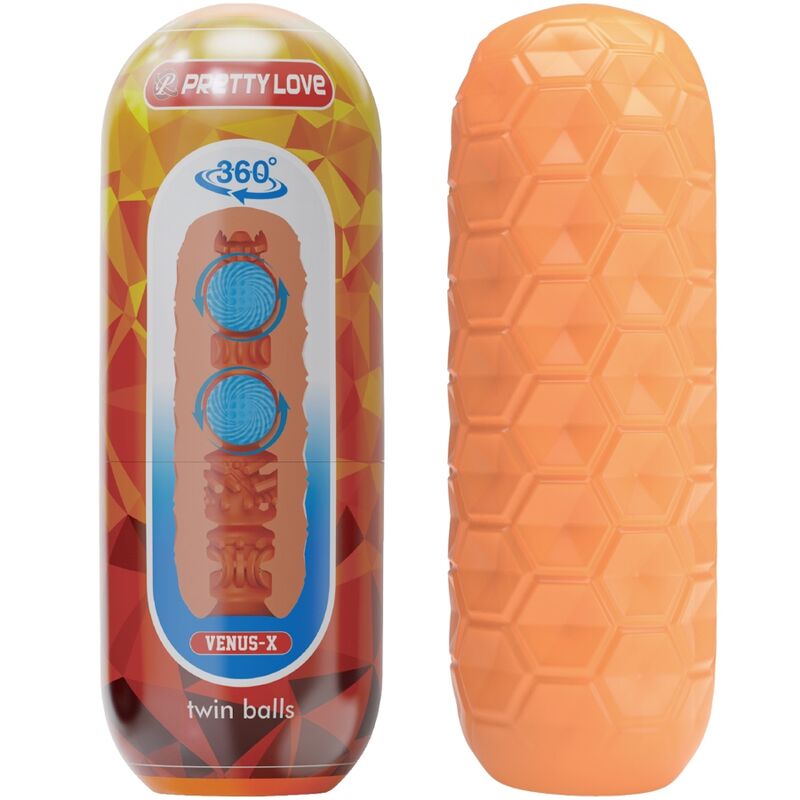 Comprar PRETTY LOVE Twin Balls Naranja – Masajeador Con Diseño Ergonómico Para Placer Sensacional-Noxtic