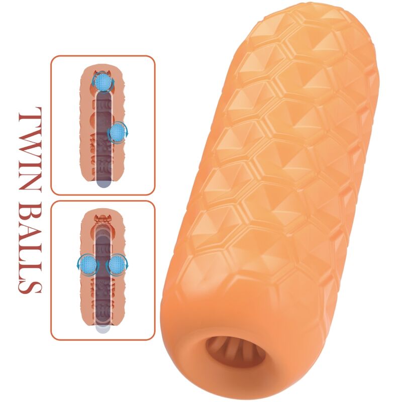 Comprar PRETTY LOVE Twin Balls Naranja – Masajeador Con Diseño Ergonómico Para Placer Sensacional-Noxtic