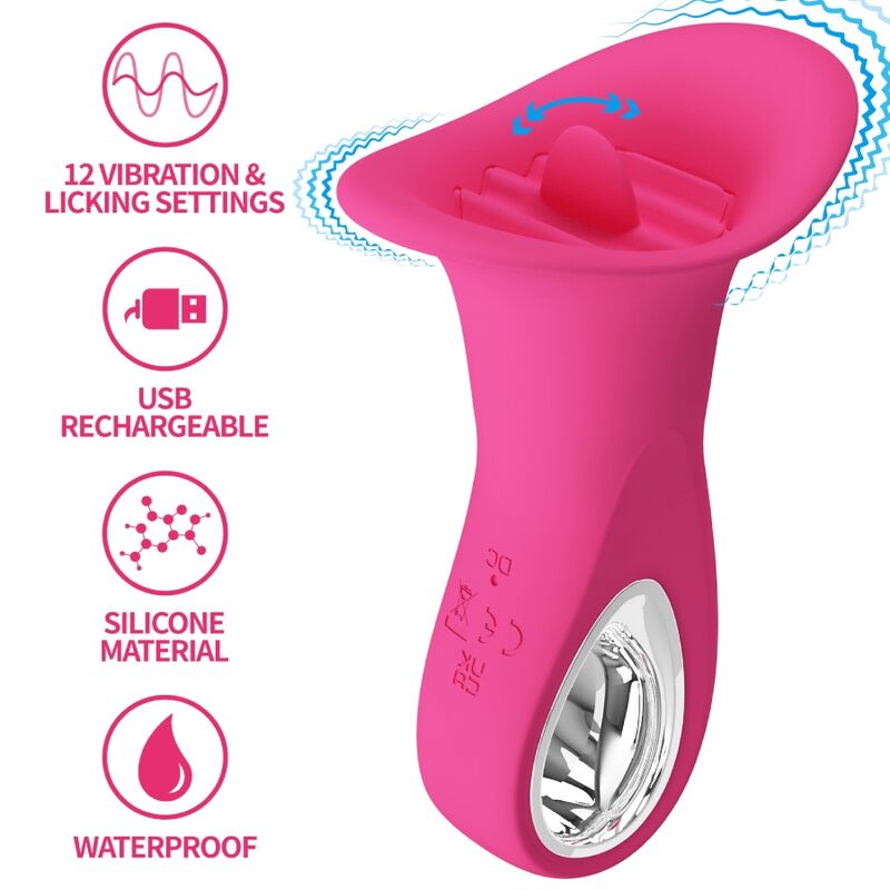 Comprar Pretty Love Clyde Vibrador Oral – Innovadora Lengua Vibradora Con 12 Modos De Estimulación-Noxtic