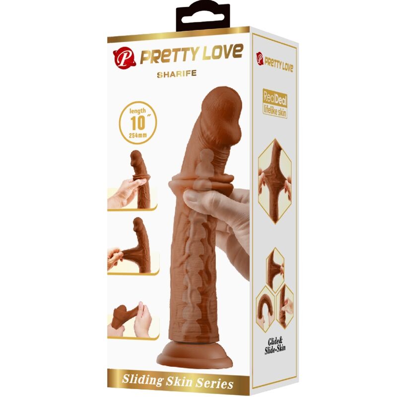 PRETTY LOVE Sharife Dildo Realístico 25 Cm – Diseño Ergonómico Para Estimulación Sensacional