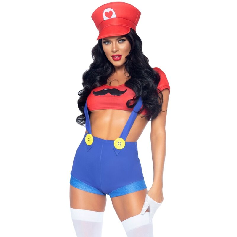 Comprar LEG AVENUE Disfraz Sexy Mario Bros Rojo Azul M – Look Divertido Ideal Para Fiestas Temáticas-Noxtic
