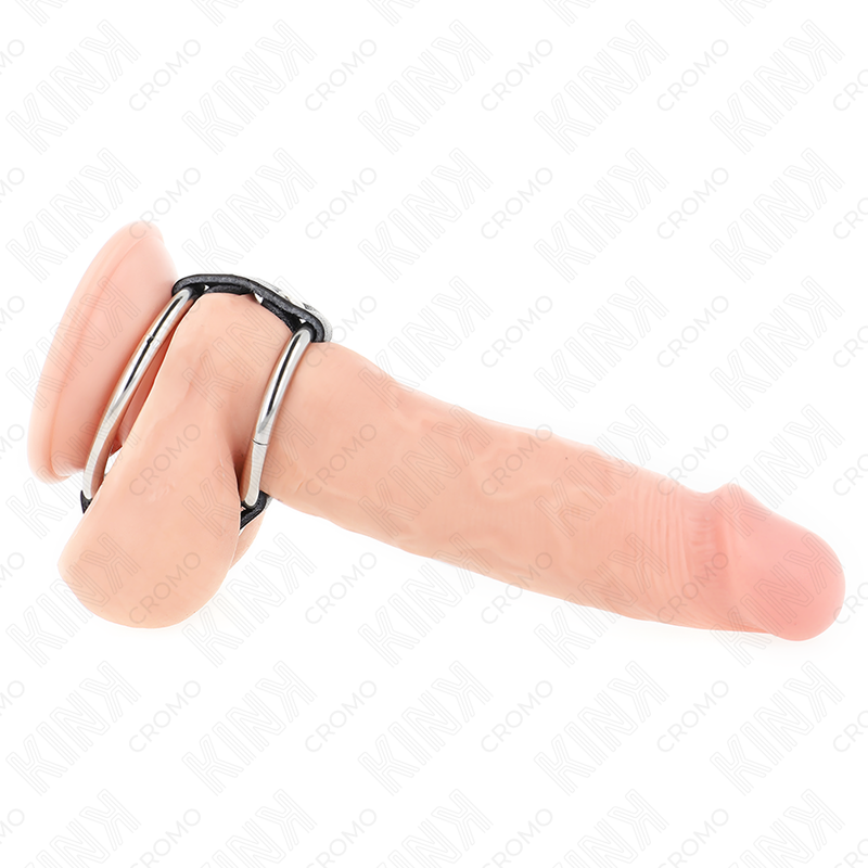 KINK Anillo Doble Ajustable – Diseño Elegante Con Conexión De Cuero Para Placer Sensorial