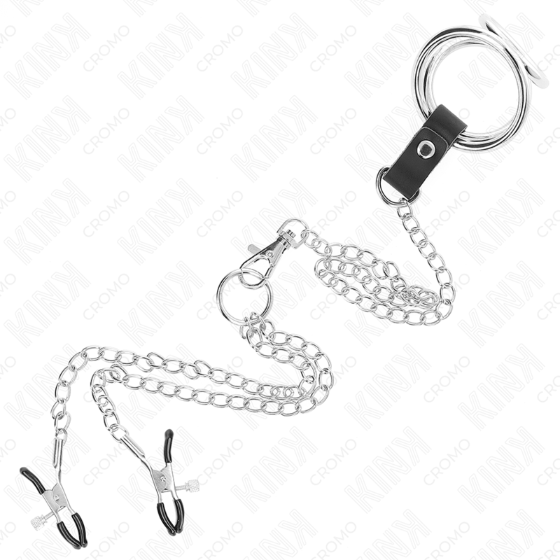 Comprar KINK Anillo Triple Metal Cromado – Diseño Moderno Con Cadena Y Pinzas Ajustables-Noxtic