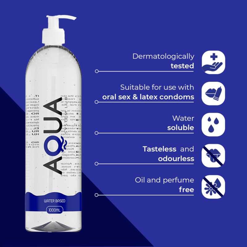 Comprar Aqua Quality Lubricante Base De Agua 1000 ML – Lubricante Suave y Sedoso Para Sensación Natural-Noxtic