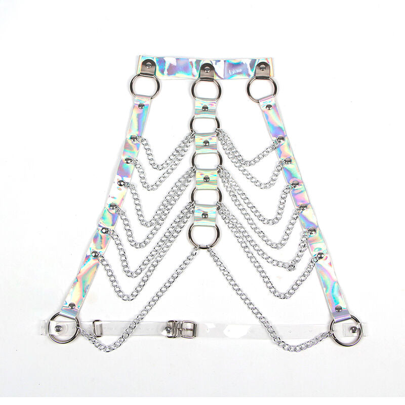 Comprar SUBBLIME Arnés De Pecho Con Anillos Y Cadenas Plata – Diseño Elegante Para Libertad Sensorial-Noxtic