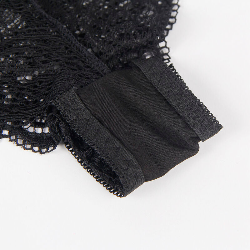 Comprar SUBBLIME Set 3 Piezas Encaje y Satén Negro S/M – Lencería Sofisticada Para Sentirse Irresistible-Noxtic