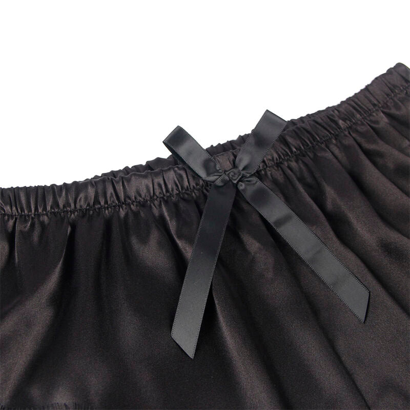 Comprar SUBBLIME Pijama de Satén y Encaje Negro L/XL – Diseño Sofisticado y Confortable-Noxtic