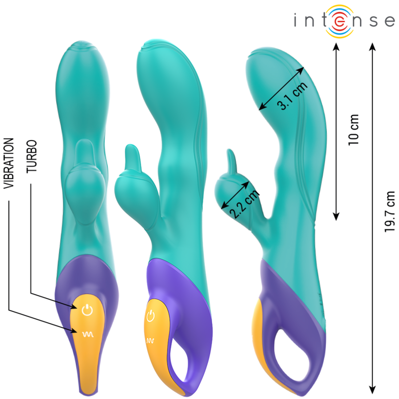 Comprar INTENSE Fred Vibrador Rabbit Azul – Estimulador Dual Con Diseño Ergonómico Para Placer Completo-Noxtic