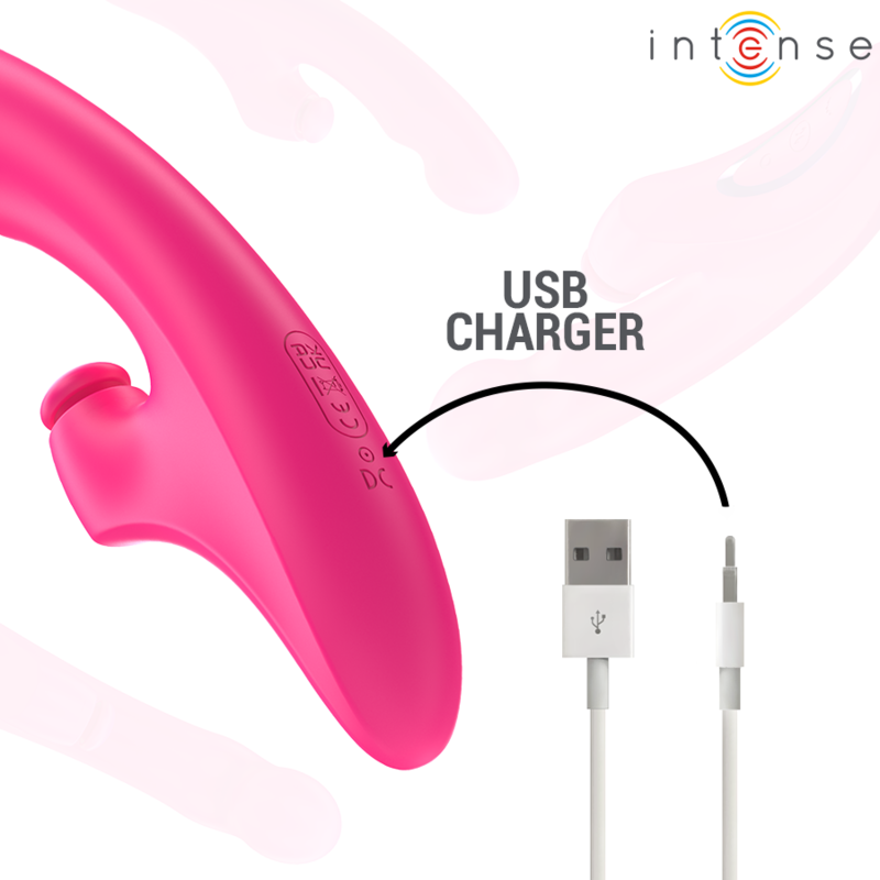 Comprar INTENSE EMI Vibrador Multifunción 3 en 1 Rosa – Diseño Recargable Con 10 Opciones De Vibración-Noxtic