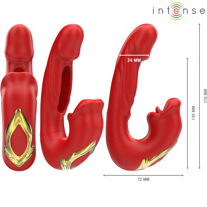 Comprar Intense Nathy Vibrador Doble Rojo – Estimulación Multifuncional Con Diseño Innovador-Noxtic