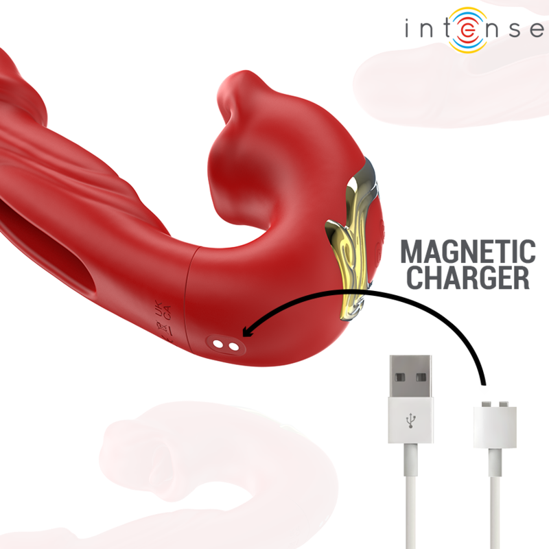 Comprar Intense Nathy Vibrador Doble Rojo – Estimulación Multifuncional Con Diseño Innovador-Noxtic