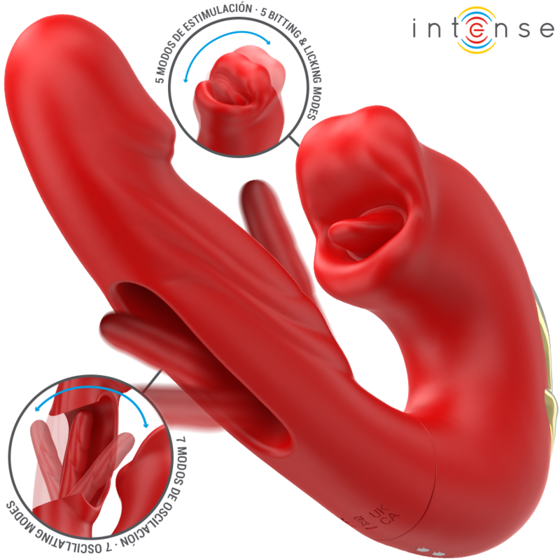 Comprar Intense Nathy Vibrador Doble Rojo – Estimulación Multifuncional Con Diseño Innovador-Noxtic