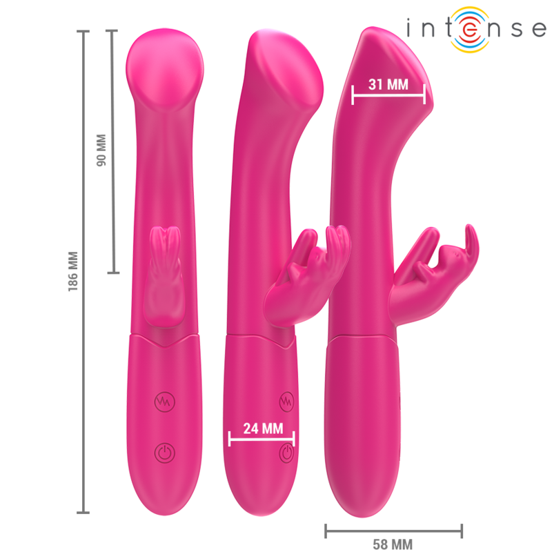 Comprar INTENSE Julieta Vibrador Rabbit 18 6 CM – Diseño Ergonómico Con 10 Modos De Vibración-Noxtic