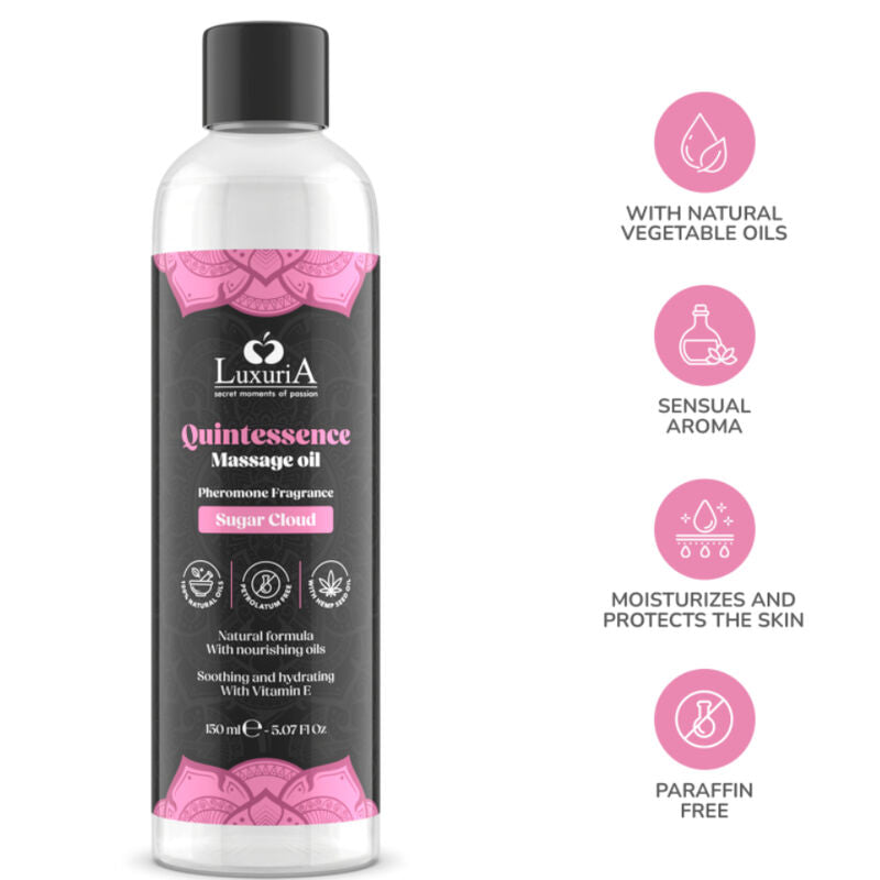 Comprar IntimateLine Luxuria Aceite De Masajes Nube De Azúcar 150 Ml – Aceite Natural Para Experiencias Relajantes-Noxtic
