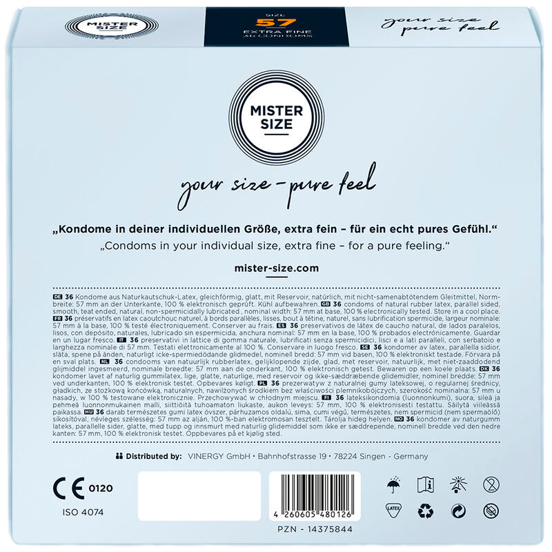 Comprar MISTER SIZE Preservativos Talla L 57 Mm – Ajuste Perfecto Para Mayor Comodidad-PRESERVATIVOS-Noxtic