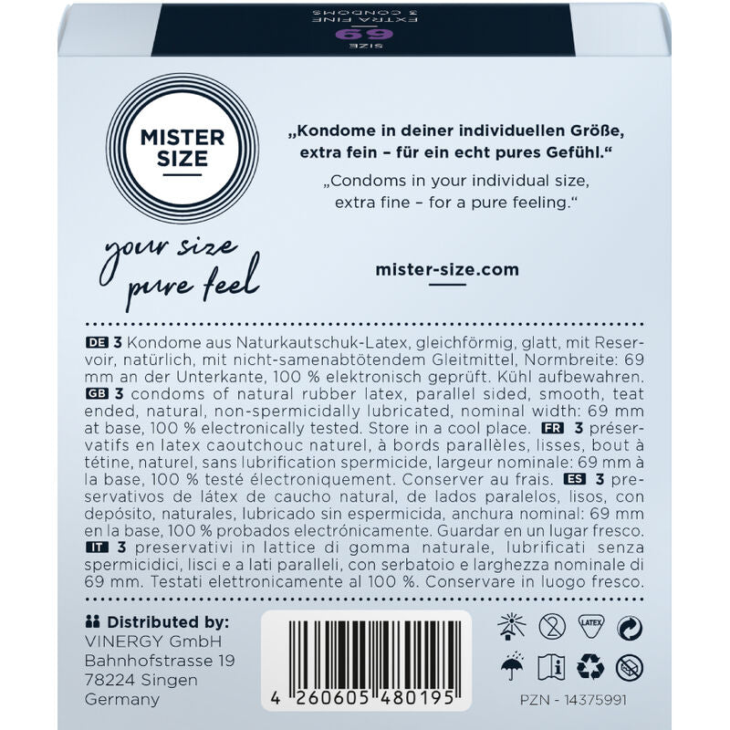 Comprar MISTER SIZE Preservativos Talla XXXL 69 MM – Comodidad Y Seguridad Para Una Experiencia Placentera-PRESERVATIVOS-Noxtic