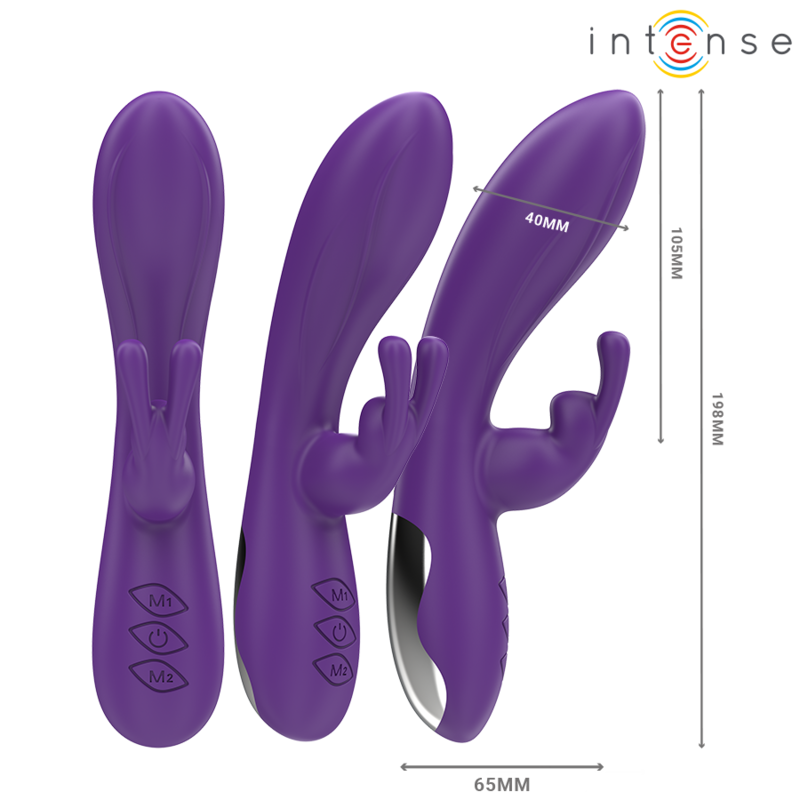 Comprar INTENSE Randall Vibrador Rabbit Morado – 10 Modos De Vibración Para Placer Personalizado-Noxtic