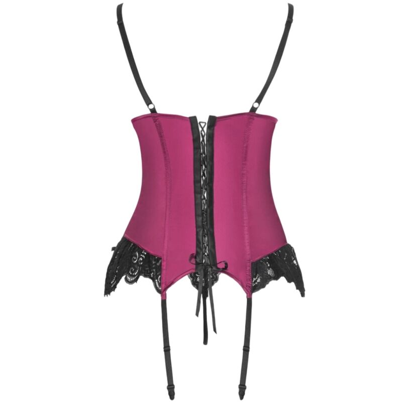 LIVCO Corsetti Fashion Agrafena CF 90436 Corset Burdeos – Conjunto Elegante Con Comodidad Sensual