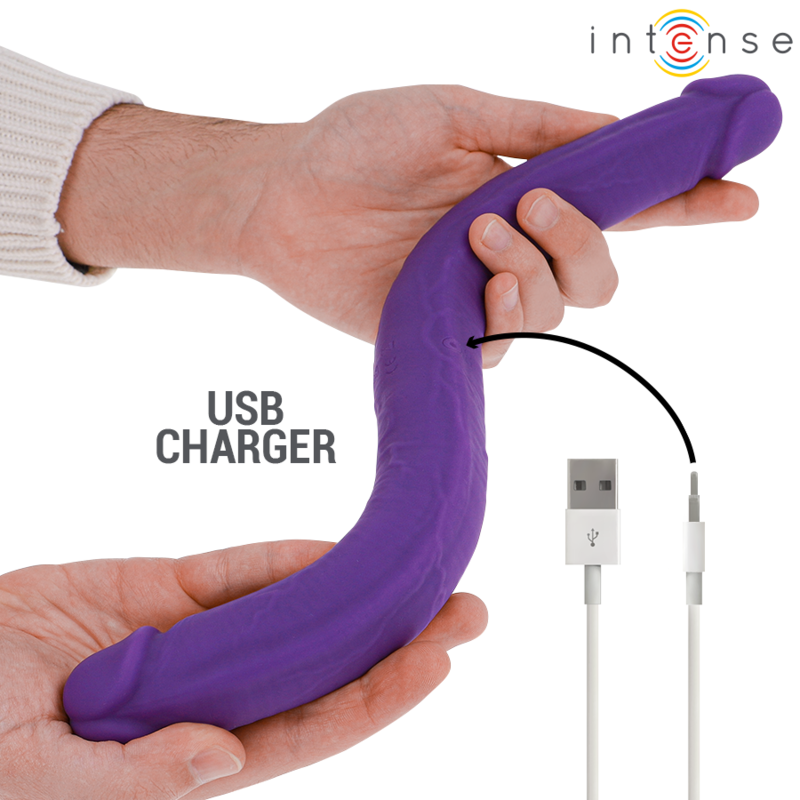 Comprar INTENSE Gunter Dildo Doble Vibrador 40 Cm Morado – Experiencia Compartida Con Control Remoto-Noxtic