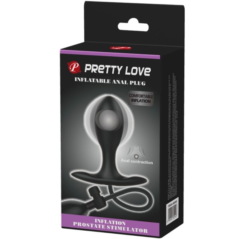 Comprar PRETTY LOVE Plug Anal Inflable Negro – Estimulador Ergonómico Para Placer Personalizado-Noxtic