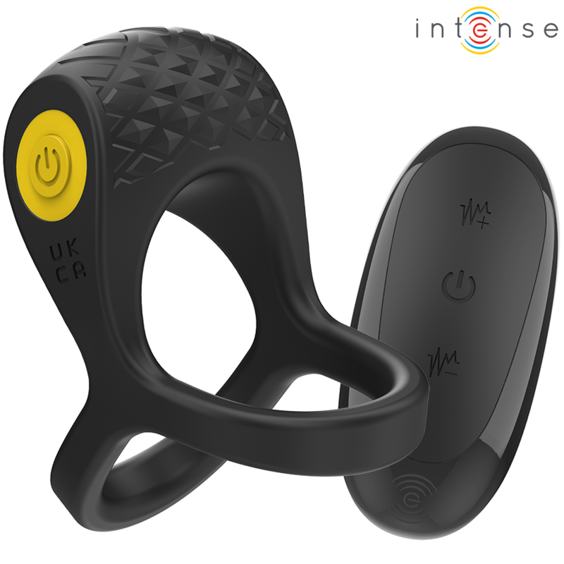 Comprar INTENSE Anillo Doble Vibrador Negro – 10 Modos Para Explorar Tu Placer Con Diseño Confiable-Noxtic