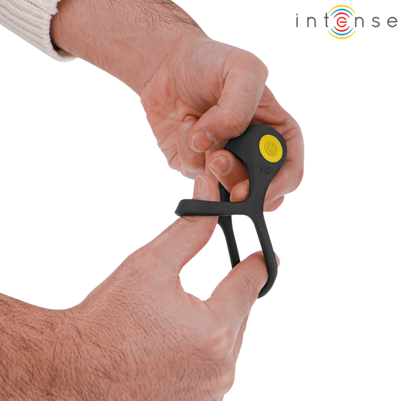 Comprar INTENSE Anillo Doble Vibrador Negro – 10 Modos Para Explorar Tu Placer Con Diseño Confiable-Noxtic