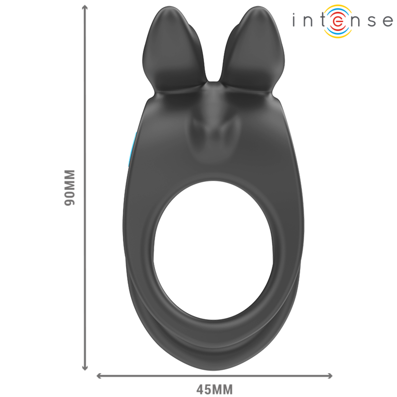 Comprar INTENSE Anillo Doble Vibrador SAM Negro – Diseño Elegante Con 10 Modos De Vibración-Noxtic