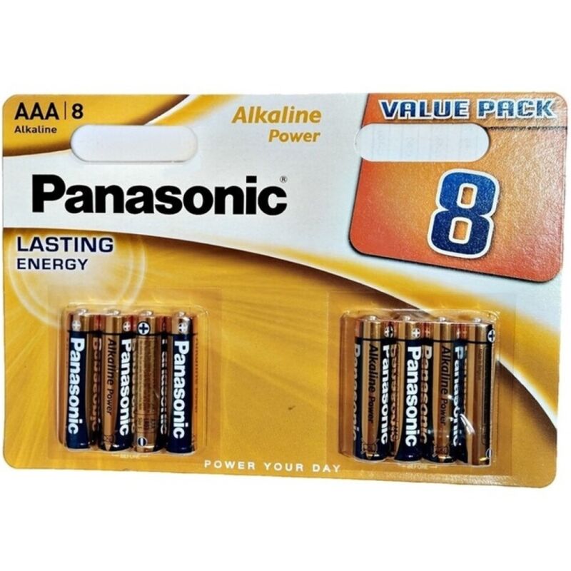Comprar PANASONIC Pila Alcalina AAA LR03 Blister 8 Unidades – Energía Duradera Para Dispositivos Electrónicos-Noxtic