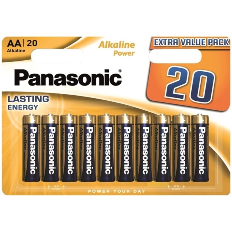 PANASONIC - BATTERIA ALCALINE BRONZO AA LR6 BLISTER*20