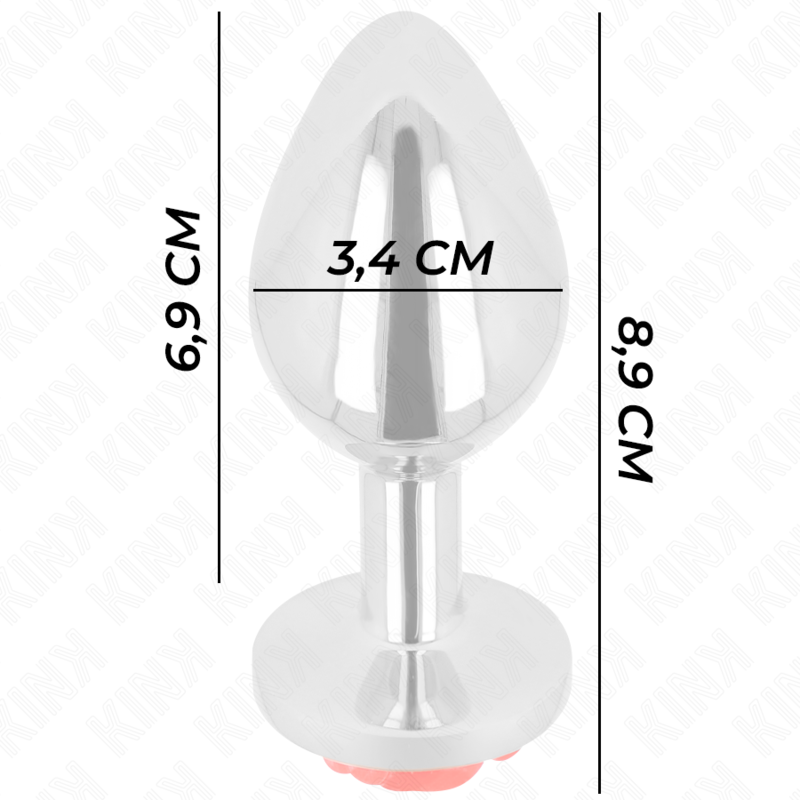 Comprar KINK Plug Anal Rosa Roja Talla M – Diseño Elegante Para Exploración Sensual-Noxtic