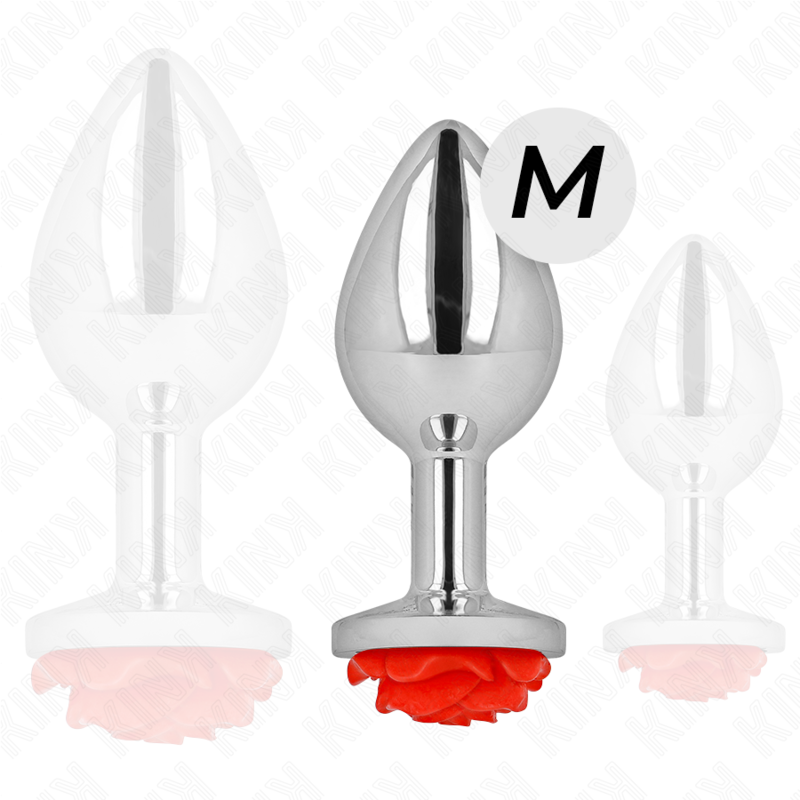 Comprar KINK Plug Anal Rosa Roja Talla M – Diseño Elegante Para Exploración Sensual-Noxtic