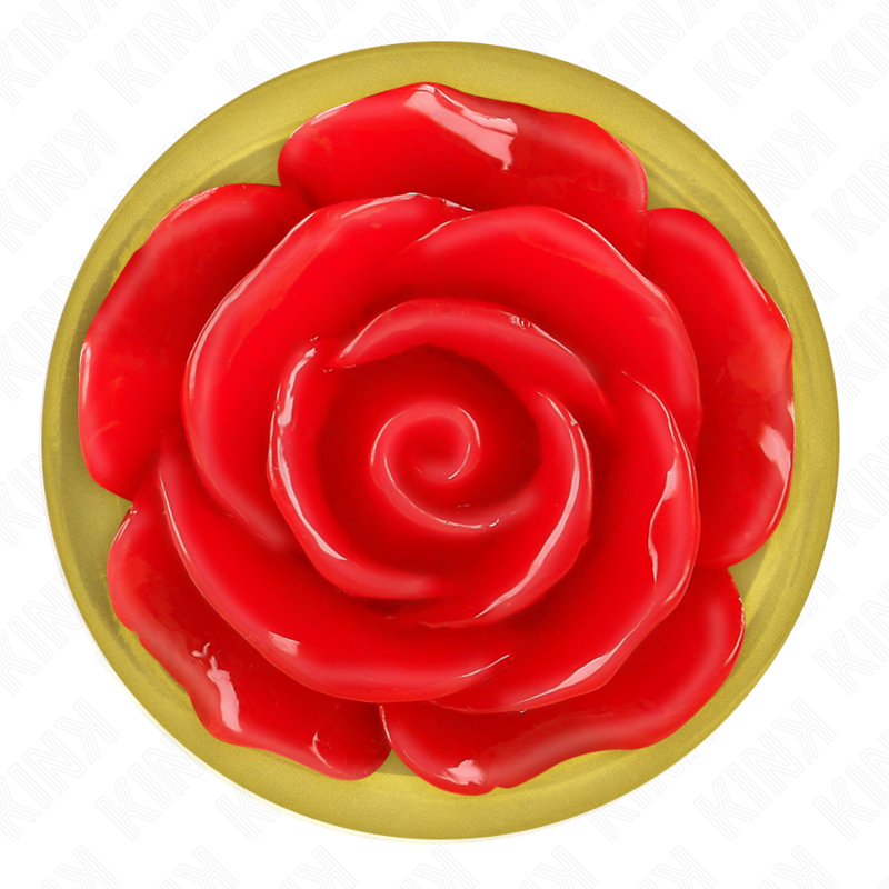 Comprar KINK Plug Anal Dorado Con Rosa Roja Talla M – Diseño Elegante Para Una Experiencia Sensual Única-Noxtic