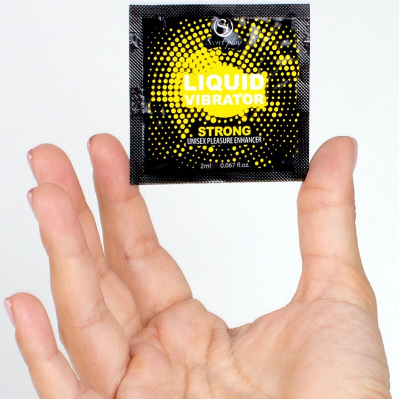 SECRETPLAY Monodosis Vibrador Líquido Strong 2 ML – Gel Íntimo Unisex Para Sensaciones Estimulantes Intensas